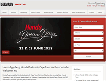 Tablet Screenshot of hondatygerberg.co.za